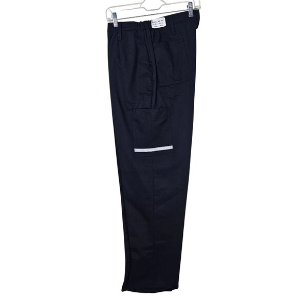 FedEx VF Imagewear Navy Cargo Work Pants Sz 14 Reflective Pocket Delivery Safety - Picture 1 of 12